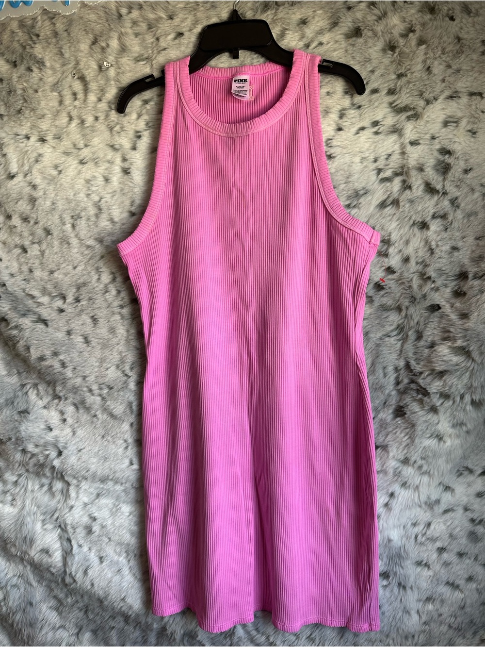 71. PINK Victoria's Secret Ribbed Pink Tank Dress